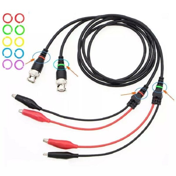 3Pcs　Y101X 1.1M BNC To Crocodile Clamping Line Crocodile Clip Oscilloscope Probe